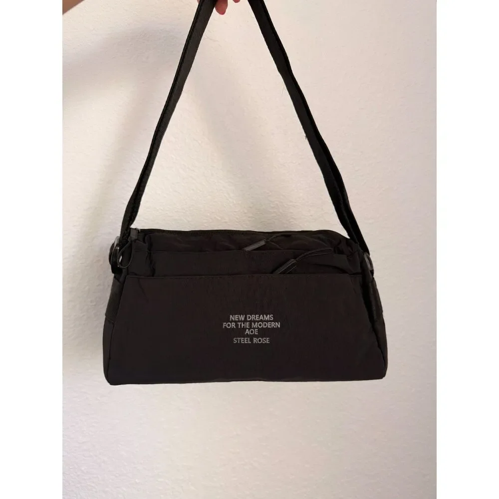 Lightweight Waterproof Nylon Toast Crossbody Bag Multi Compartments Shoulder Bag